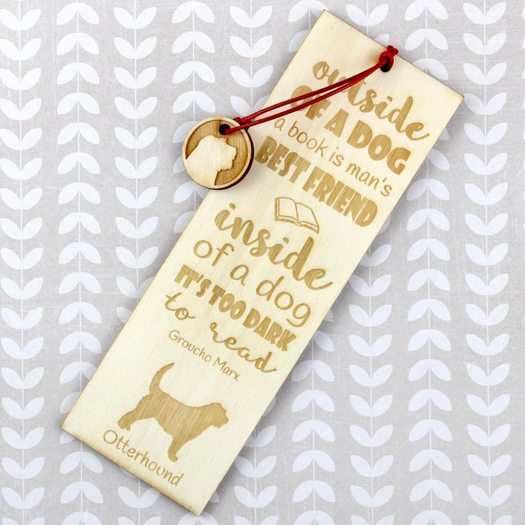 Otterhound - dog bookmark, personalized bookmark, gift for bookworm from Art-Dog brand
