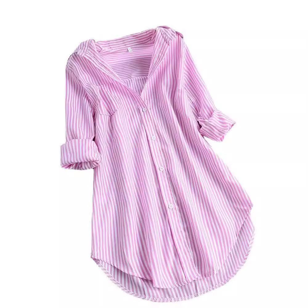 Cotton Linen Women's Shirt 4XL Plus Size Long Sleeve Turn Down Collar Blouse Women Beach Style Women Autumn Clothes Top Chic