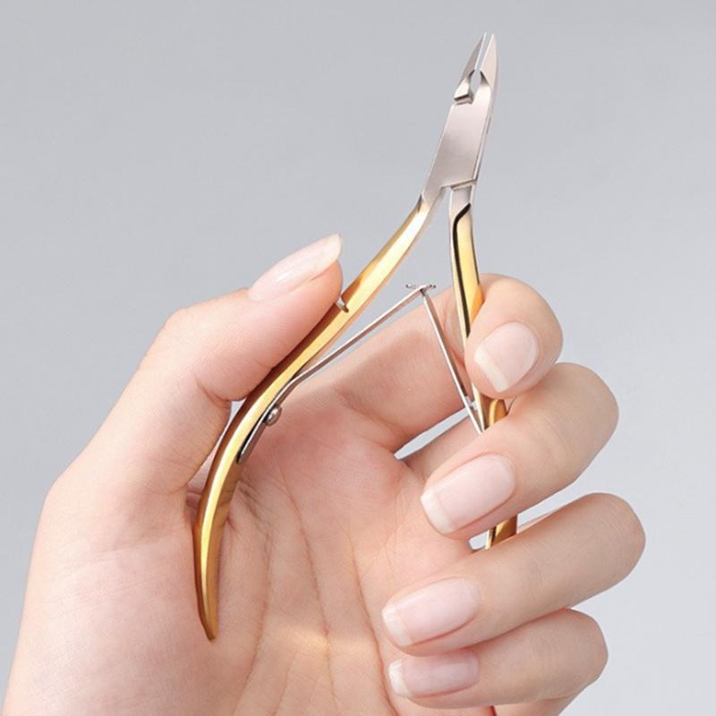 Stainless Steel Nail Cuticle Nipper 2in1 Dead Skin Scissors Sharp Manicure Beauty Tool for Salon and Home
