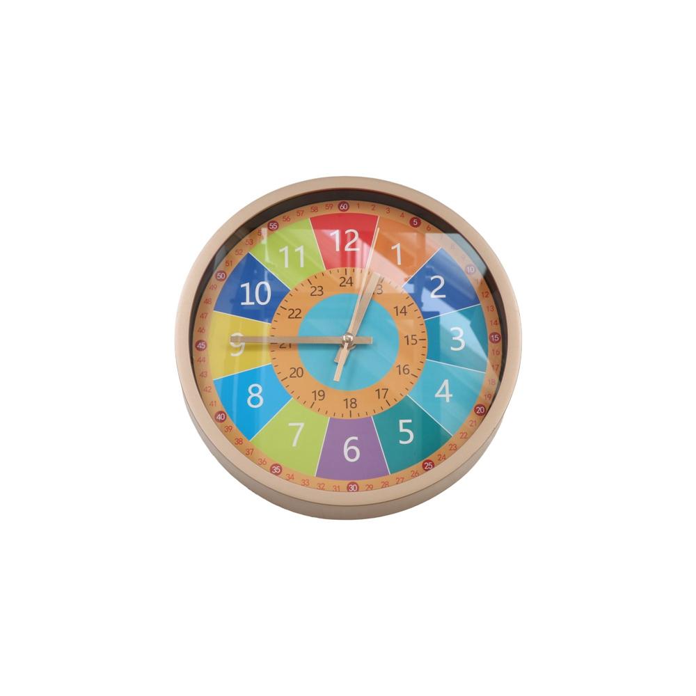 Silent Wall Clock Modern Electronic Color Clock Non-ticking Learning Clock  Children's Room