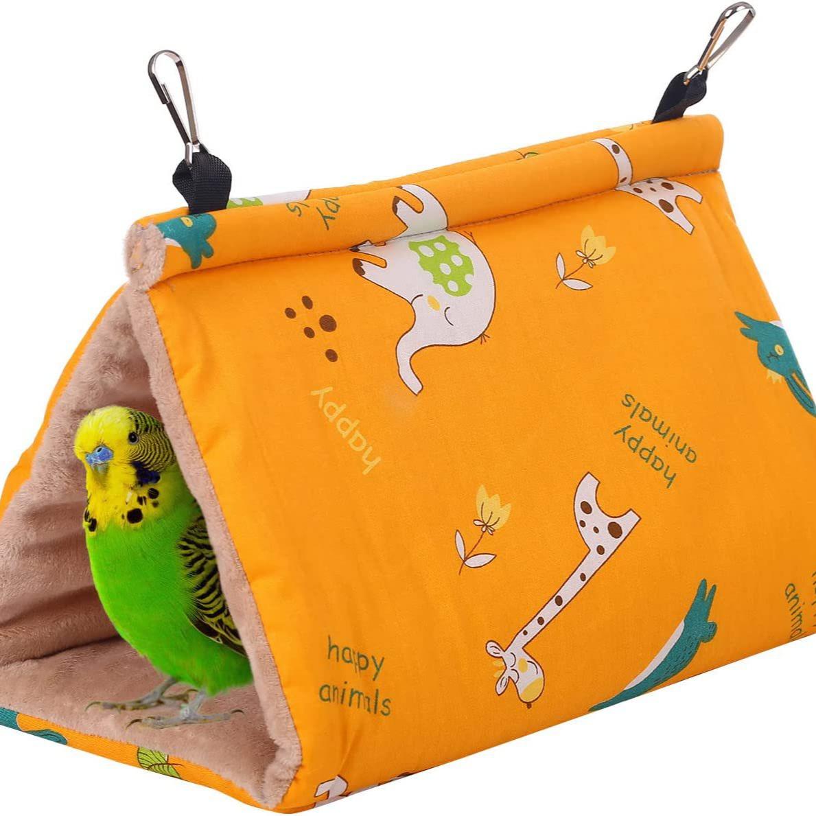 

Товары для животных Гнездо для попугаев из хлопка Осень и зима Утолщенное зимнее гнездо для птиц Гамак для птиц Дом для птиц Спальное треугольное гнездо Small size without hole