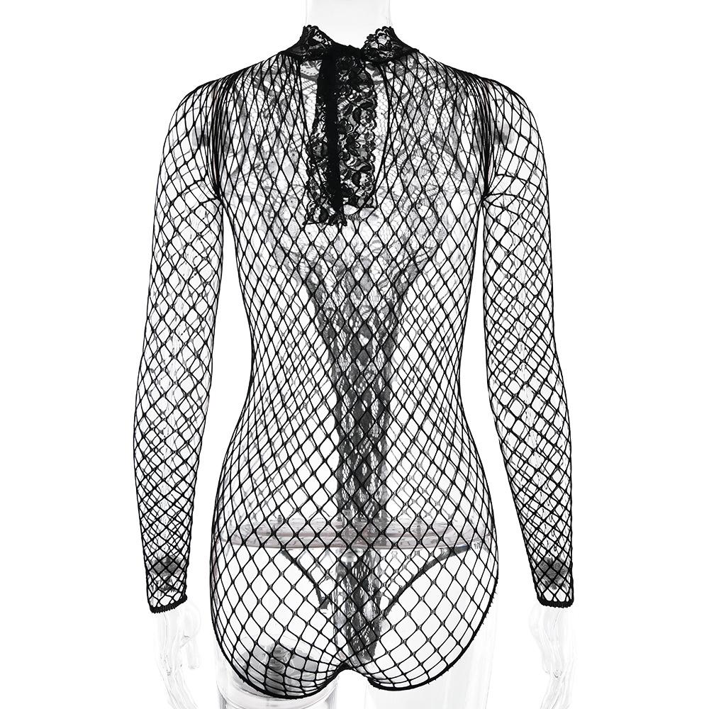 Women Body Underwear Fishnet Bodysuit Nightwear Hollow Out Bodystocking Mesh Erotic Lingerie Porno Costumes