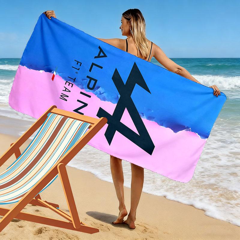Asciugamano da Spiaggia Stampa Alpine F1, Asciugamano Grande Morbido Asciugatura Rapida per Spiaggia Campeggio Nuoto