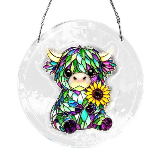 Suncatcher Stained Glass Puzzle Acrylic Pendant Light Refraction Window Hanging Jigsaw for Home Decor