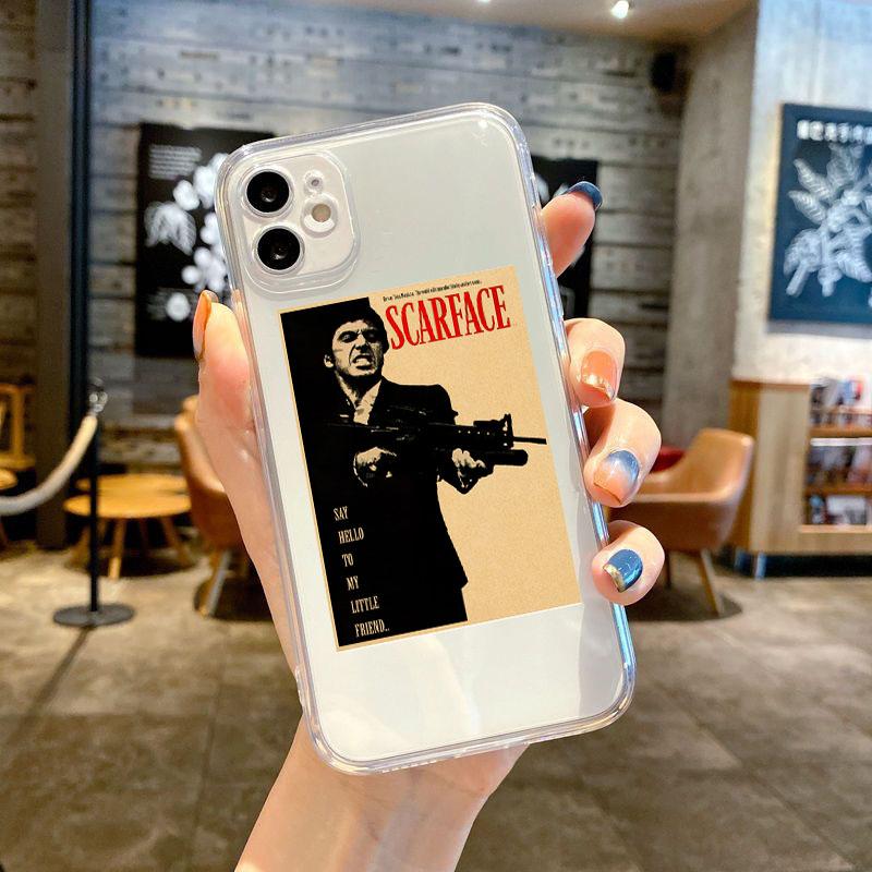 Scarface 1983 Film Al Pacino Movie Phone Case for IPhone 14 11 12 13 Mini Pro XS MAX 8 7 6S Plus X SE 2020 XR Transaprent Fundas