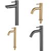 Grifo de Lavabo de Baño Moderno Minimalista de Acero Inoxidable con Monomando para Uso Doméstico