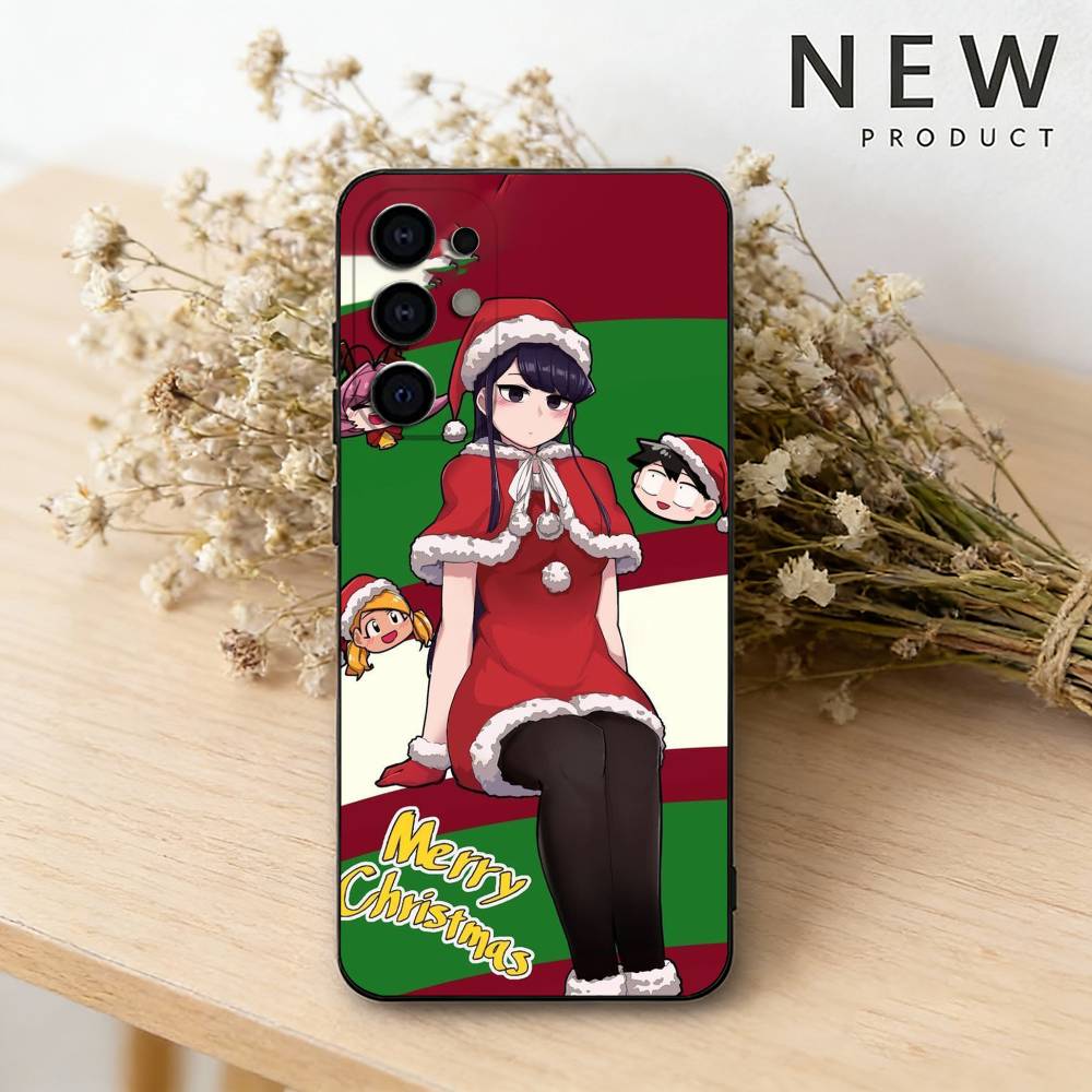 K-Komi Anime Cannot Communicate Phone Case For Samsung S26,25,24,23,22,30,21,10,9,Ultra,Plus,Lite Black Soft Case Samsung S20ULTRA5G