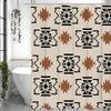 Southwest Geometric Tribal Ethnic Bohemian Vintage Shower Curtain, Bathroom Decorative Shower Curtain, Waterproof Shower Curtain