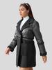 2024 Women's Mid-Length Reversible Patchwork Leather-Fur Jacket