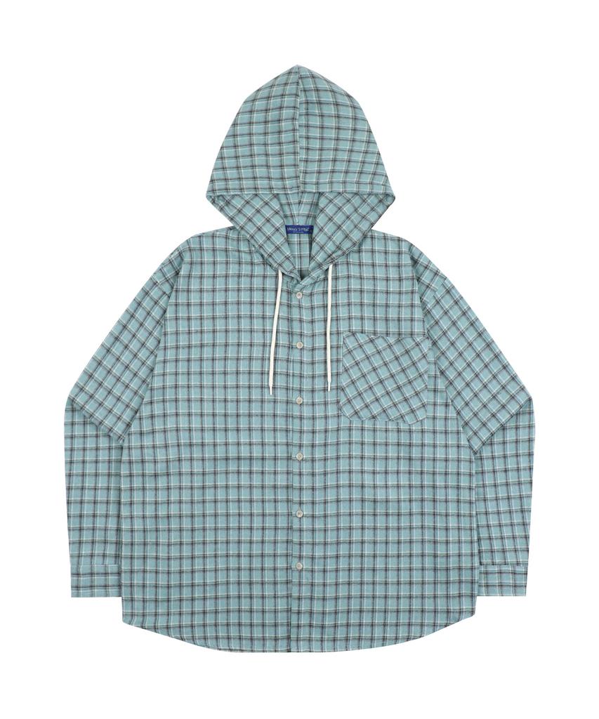 HENRIK207061 Henrik Check Hoodie Sky Blue