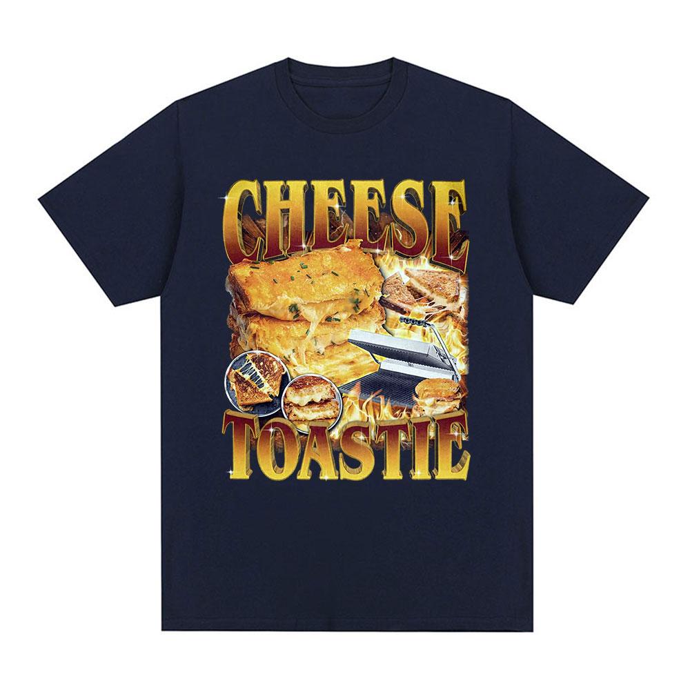 Funny Cheese Toastie T-shirt Food Lovers Gift T Shirts Men Women Cotton Casual O-Neck Short Sleeve Oversized T-shirts Streetwear