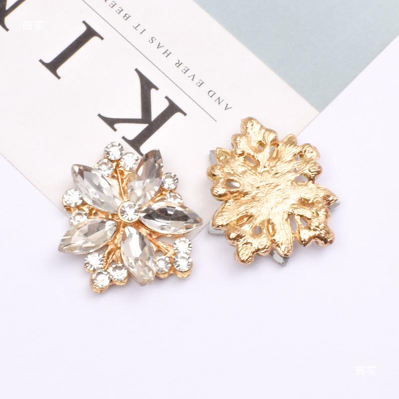 Water Drop Rhinestone Flower Leaf Alloy Fashion Bow Tie & Shoe Ornament Accessory.