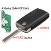 KEYYOU ASK For Citroen C2 C3 C4 C5 C6 C8 433Mhz 3 Buttons Light Flip Remote Key Fob Control ID46 VA2 HU83 Blade CE0523 CE0536