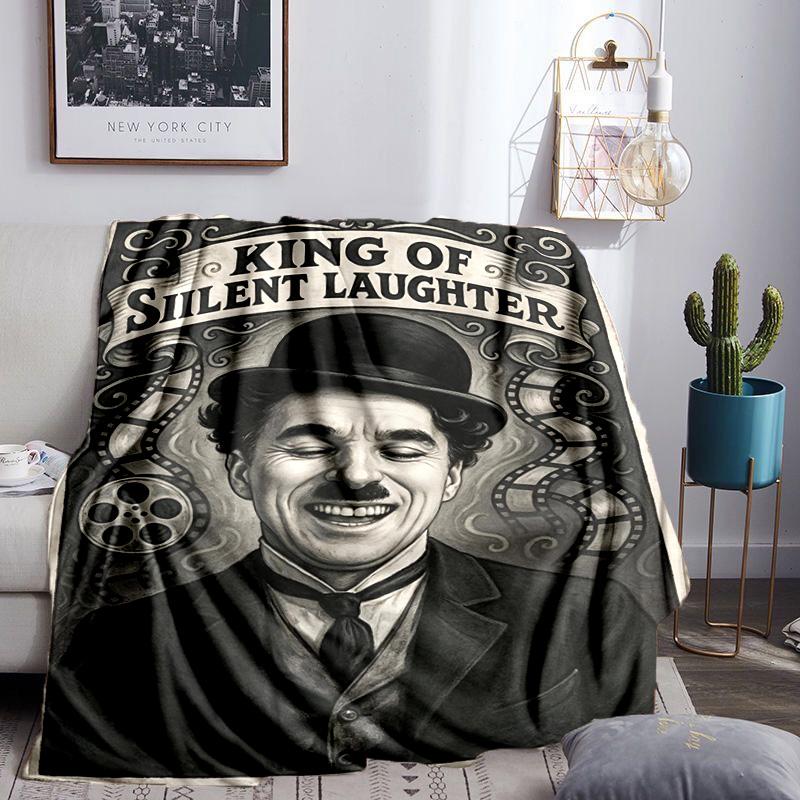 Silent Laughter Charlie Blanket Lightweight Flannel Bedding Blanket Perfect for Travel, Camping, Living Rooms, Offices, Sofas, Fan Christmas gift