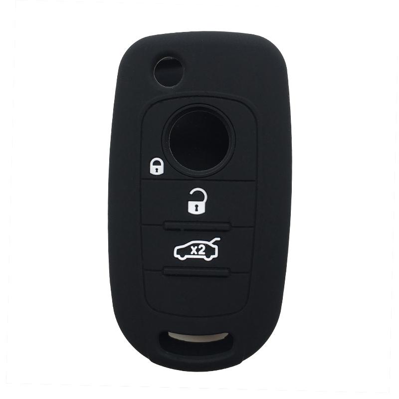 For FIAT EGEA Key Cover for Fiat Toro 500X Egea Tipo Silica Gel Flip Key Case for Car Folding Protector for Dodge Neon Key Case