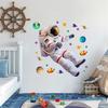 Astronaut und Stern Wandaufkleber Selbstklebende Weltraum-Themen Abziehbilder für Kinderzimmer Klassenzimmer Kinderzimmer Dekoration