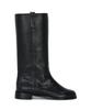 Three To Eighty Calf-High Leather Boots (Black)