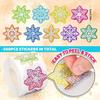 500Pcs Party Christmas Gift Wrapping Label Children Scrapbook Stationery Decals Laser Christmas Snow Stickers