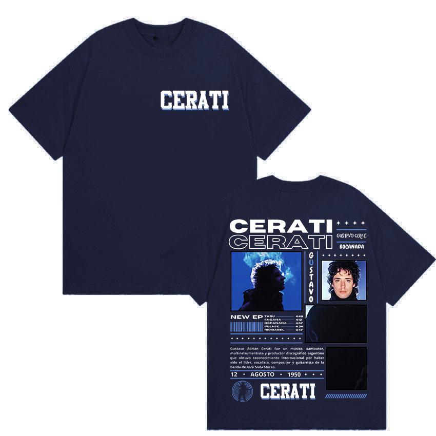 Rapper Gustavo Cerati Tour Album Graphic TShirt Unisex Fashion Oversized Cotton Tshirts Vintage Hot Sale Short Sleeve Tshirt