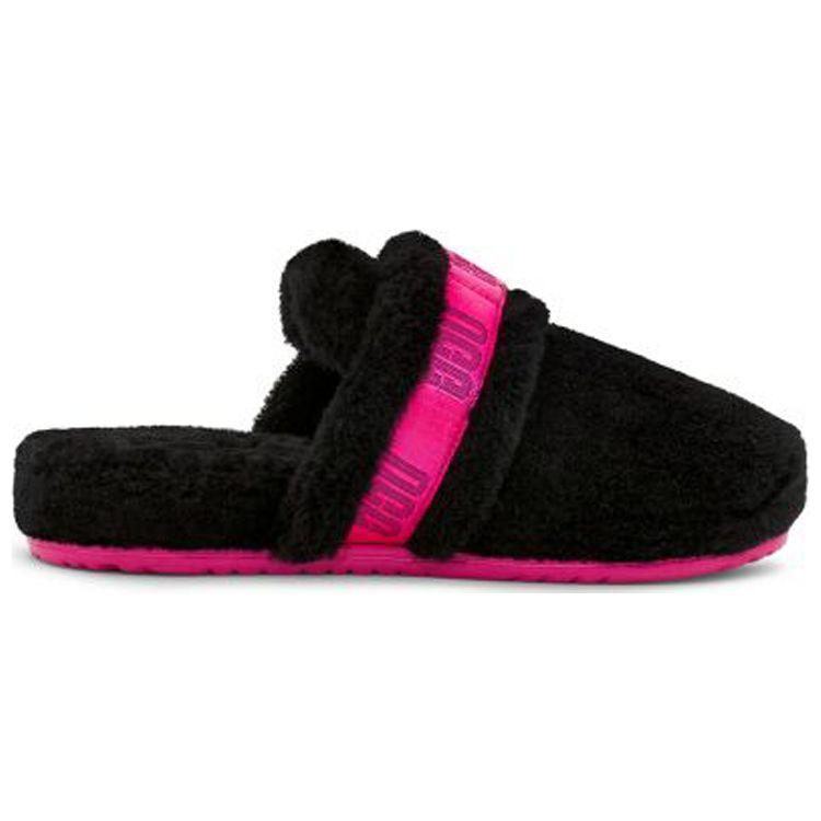 UGG Fluff It Fabric Fashion Comfortable Slippers Men slippers Black Pink 1118150-TPBC