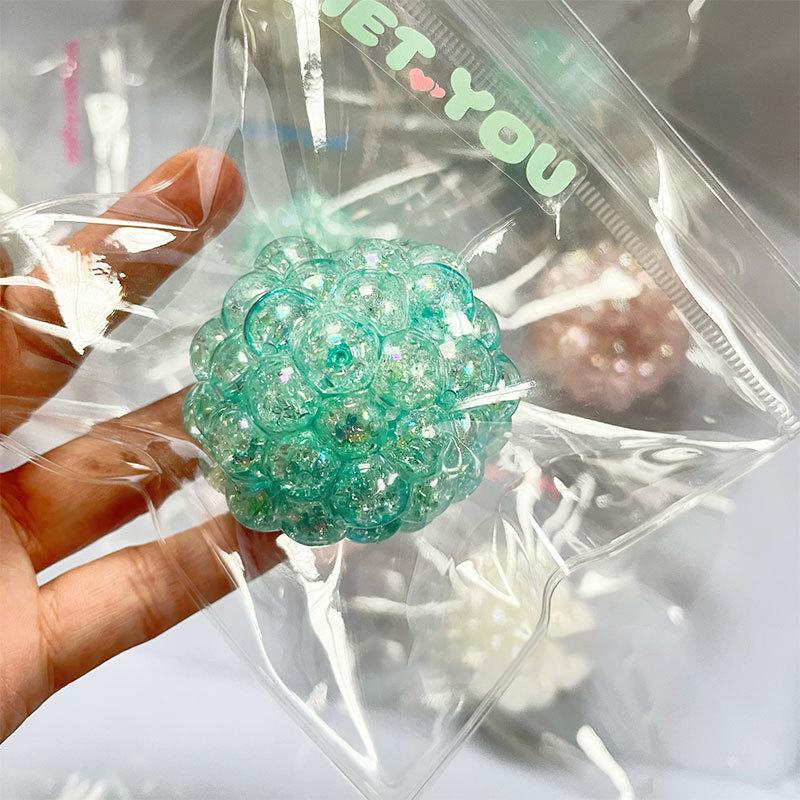 

Creative Explosive Bead Pearl Burst Bead Ball Decompression Toy Slow Rebound Toy Children Stress Relieving Toys синий