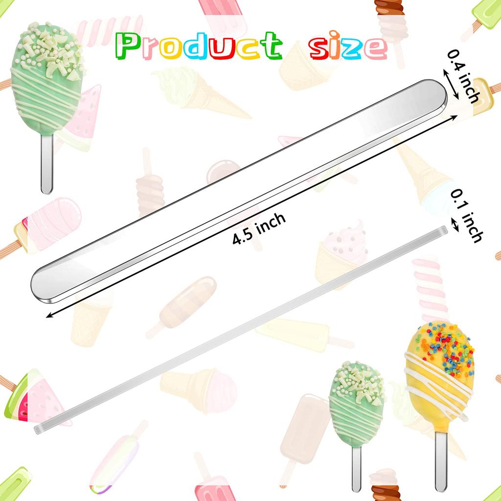Acrylic Reusable Cake Pops Mold Mirror Ice Pop Sticks for Home Cake Candy Gifts Party-Cake Decorating Supplies