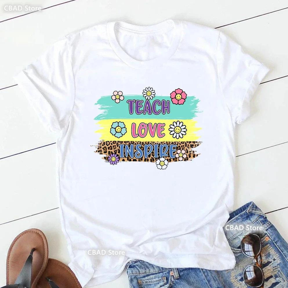 Hot Selling Women's Top Hot Selling Love Personality Pattern Printed Short-sleeved T-shirt Women Summer polyester fabric