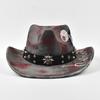 Halloween Skull Print Fedoras Hat Party Cosplay Costume Headgear Devil Jazz Hat Props Decoration Supplies for Adult Women Men