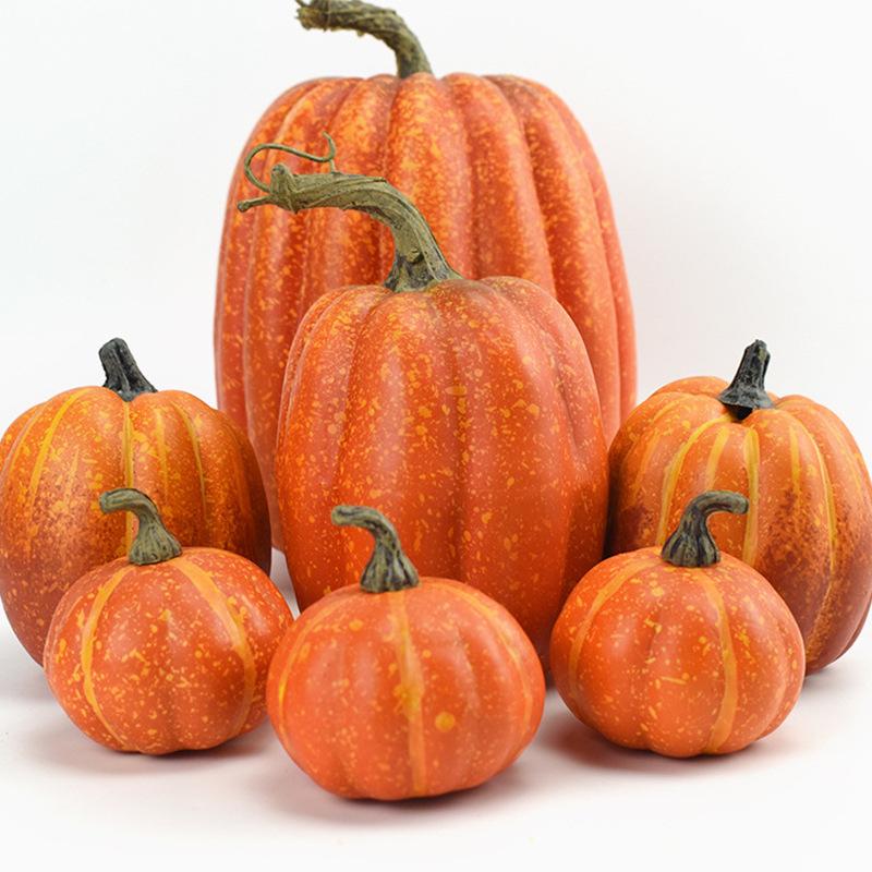 Simulation Pumpkin Model Halloween Decoration Prop DIY Accessories Desktop Ornament