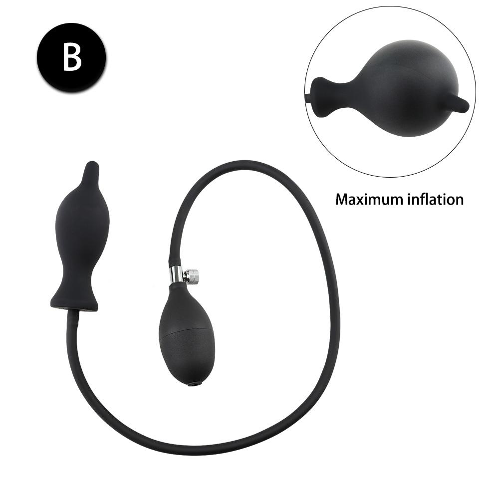 Pressure-activated Realistic Silicone Inflatable Anal Plug Masturbator, Anal Dilation, Anal Plug Couple's Adult Sex Toy, Sex Toy