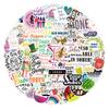 60 New Sober Graffiti Stickers Decorate Suitcase Refrigerator Water Cup Waterproof Stickers