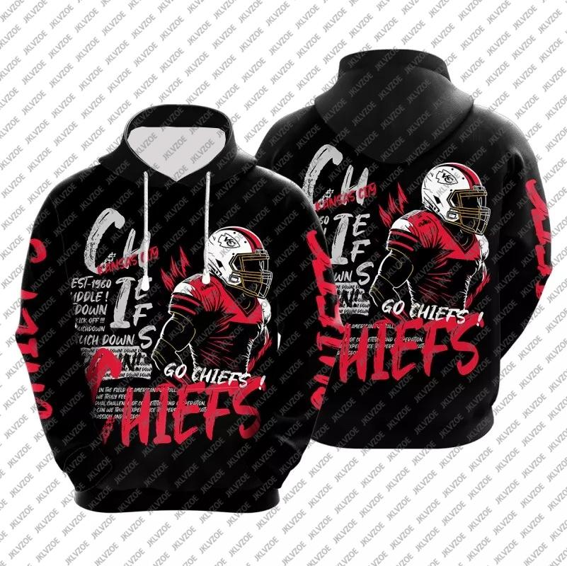 Pánské a dámské 3D mikiny Fotbalové tréninkové mikiny Missouri Kansas City Rugby Kc Rugby Dresy Volný Nadměrný Ležérní Top