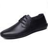 Front lace-up lazy shoes Spring men's British leather shoes Casual shoes Doudou shoes Soft sole soft surface men's shoes