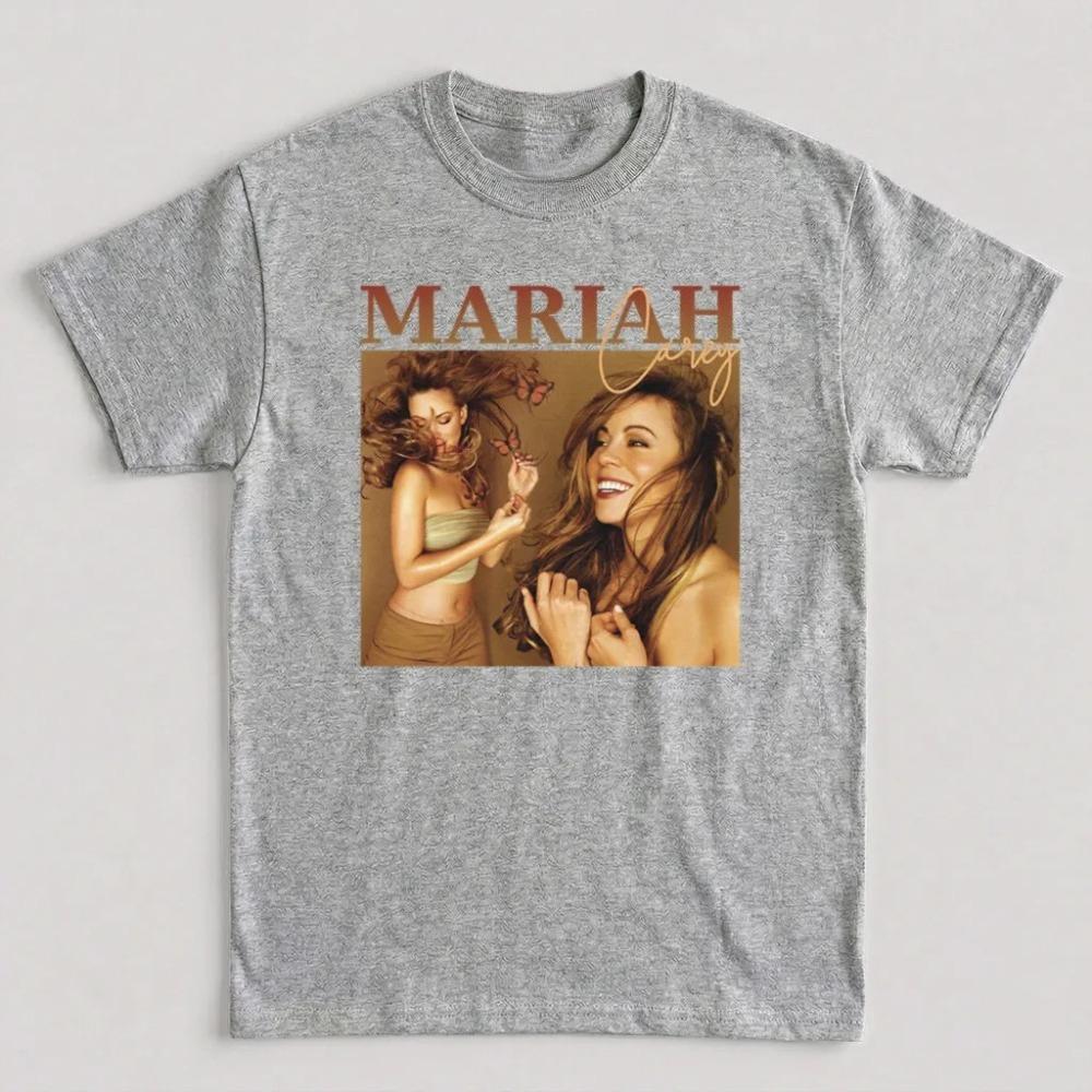 Mariah Carey Butterfly Era Tshirt Unisex Unisex Vintage Pop Singer Collage Print Casual Streetwear Fan Short Sleeve Tee Tops