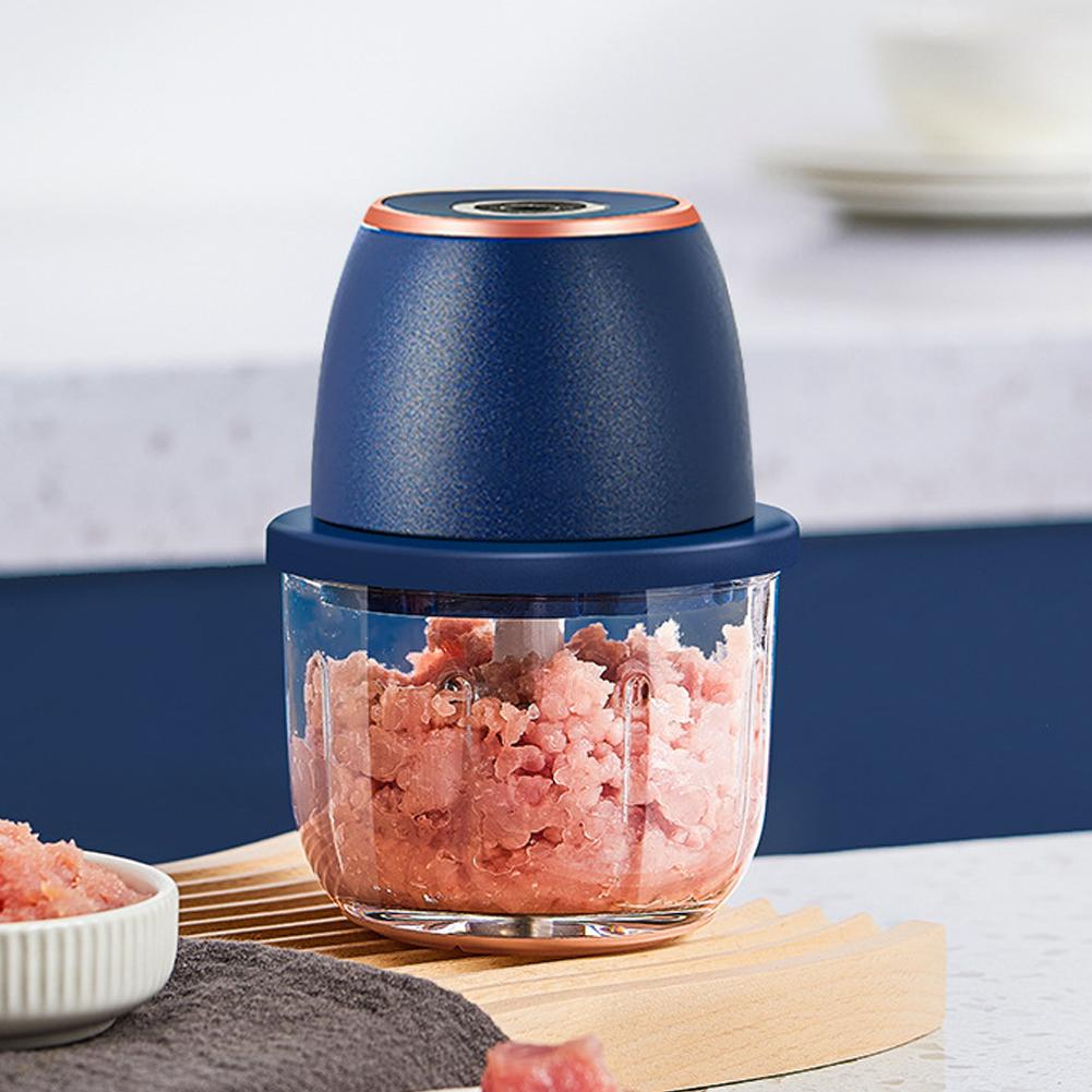 300ML Electric Meat Grinder Food Chopper Garlic Masher Slicer Vegetable Multi-Function USB Blender Kitchen Mixer T2W4