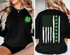 St Patrick’s Day USA Shamrock Flag T-Shirt Irish American Patriotic  T- Shirt