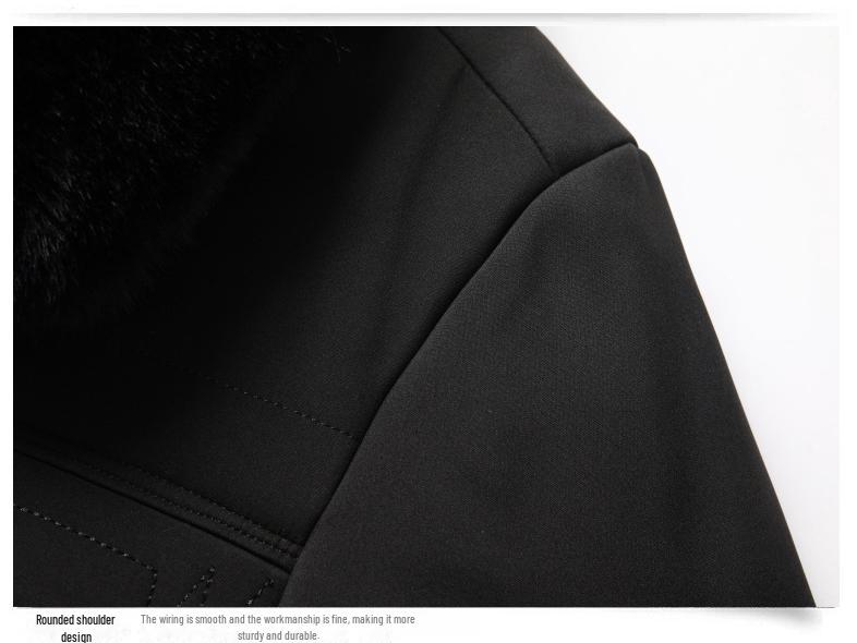 Lambskin Cotton-Padded Jacket for Middle-Aged Men and Seniors