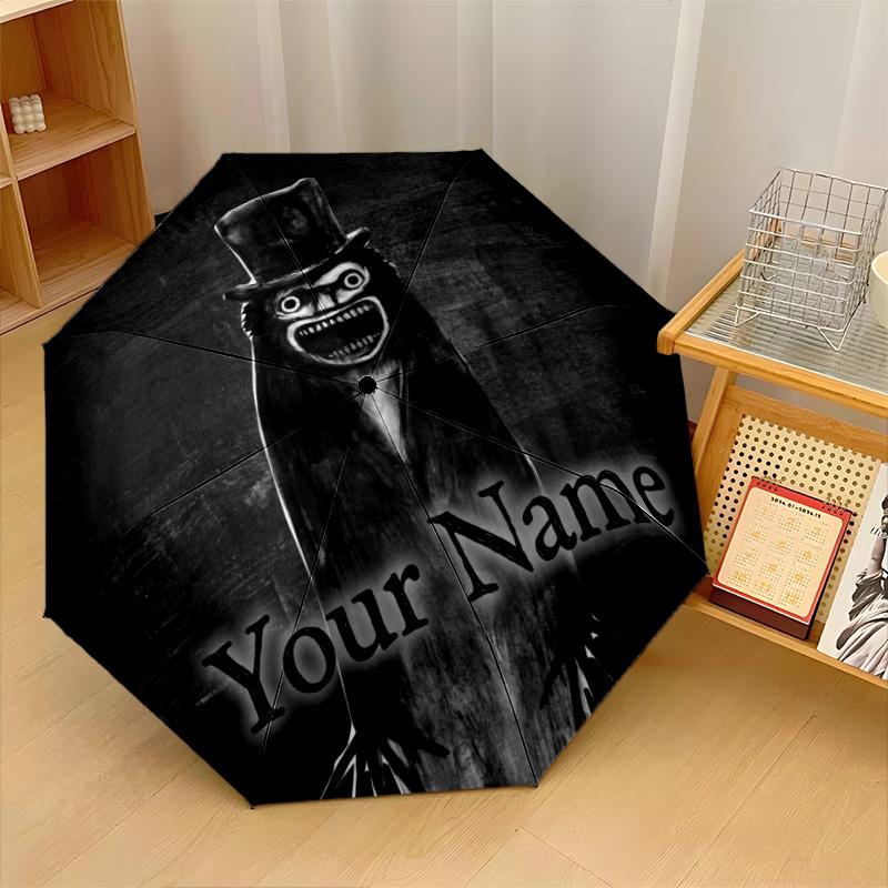 Custom Text Automatic 8 Bone Umbrella, Portable Sun Rain Protection UmbrellaThe Babadook