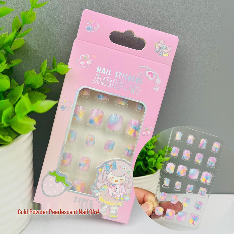 Children's Wearable Custom Nail Stickers - Cute European & American Jelly Glue Fingernail Tips
