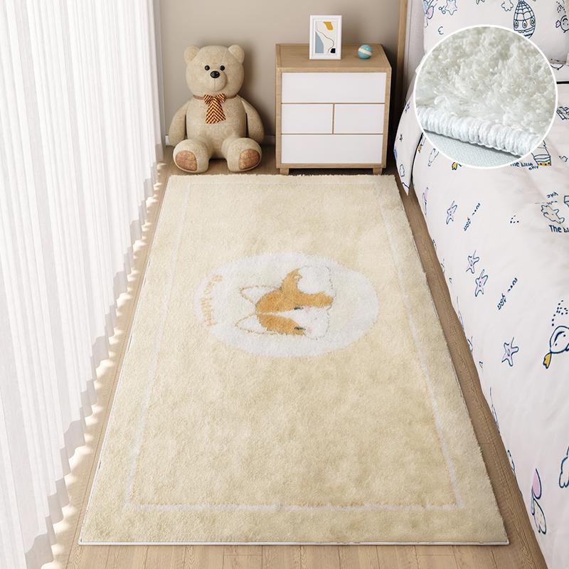 Bedroom Carpet - Complete Set Of Short Fleece Cartoon Kids' Room Bedside Rug For Home Balustrade Decorations
