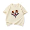 Kids Cotton T Shirt Charming Bulldog Puppy Dog Zipper Print Crew Neck Short Sleeve Tee Casual Breathable Boys Girls Summer Tops