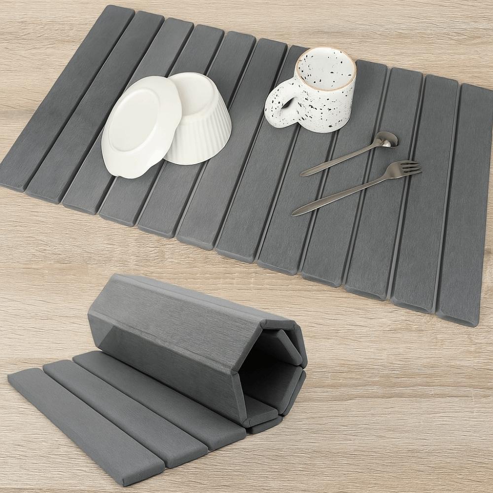Portable Quick Drying Mat Non-Slip Drain Pad Eco-Friendly Collapsible Mat  Bar