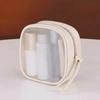 Zipper Makeup Storage Bag PU Toiletry Organizer Simple Transparent Cosmetic Bag  Ladies