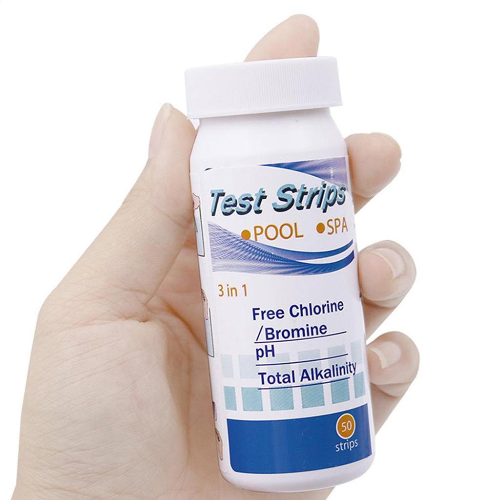 50 Strips Pool And Spa Test Strips Water Detection Strips 3 In1 Water Hot Tub Swimming Pool And Spa Test Strips Kit