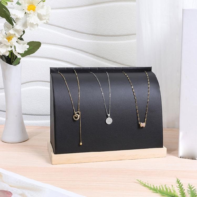 Practical Leather Necklace Display Stand Elegant Jewelry Presentation Holder