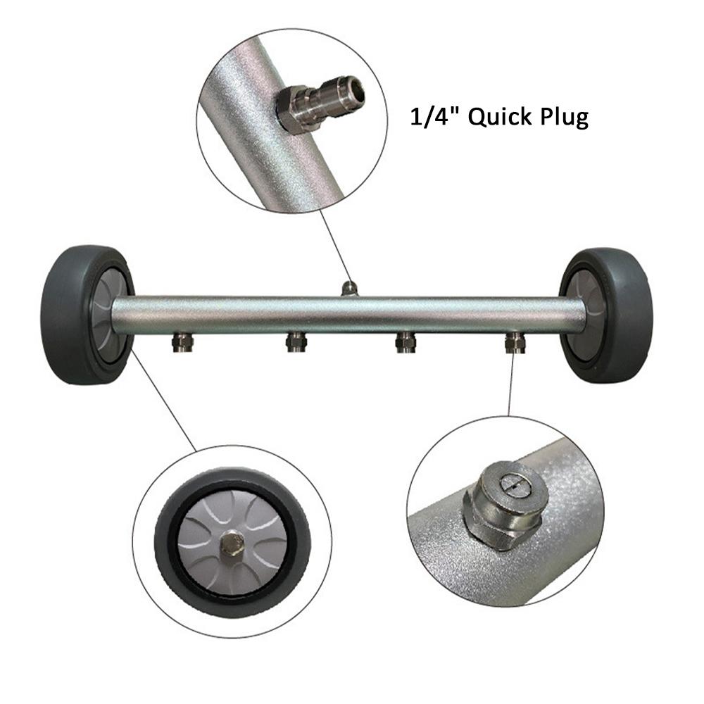 Myjka ciśnieniowa 16 cali, myjka podwozia, spryskiwacz podwozia z 4 dyszami, 4000 PSI