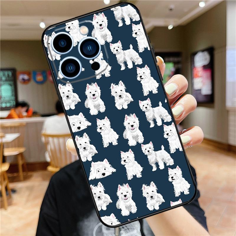 

West Highland Terrier Westie Case For iPhone 17 16 15 14 13 12 11 Pro Max Mini Plus 16e 17 Air Bumper Cover Accessories iPhone 16 Pro