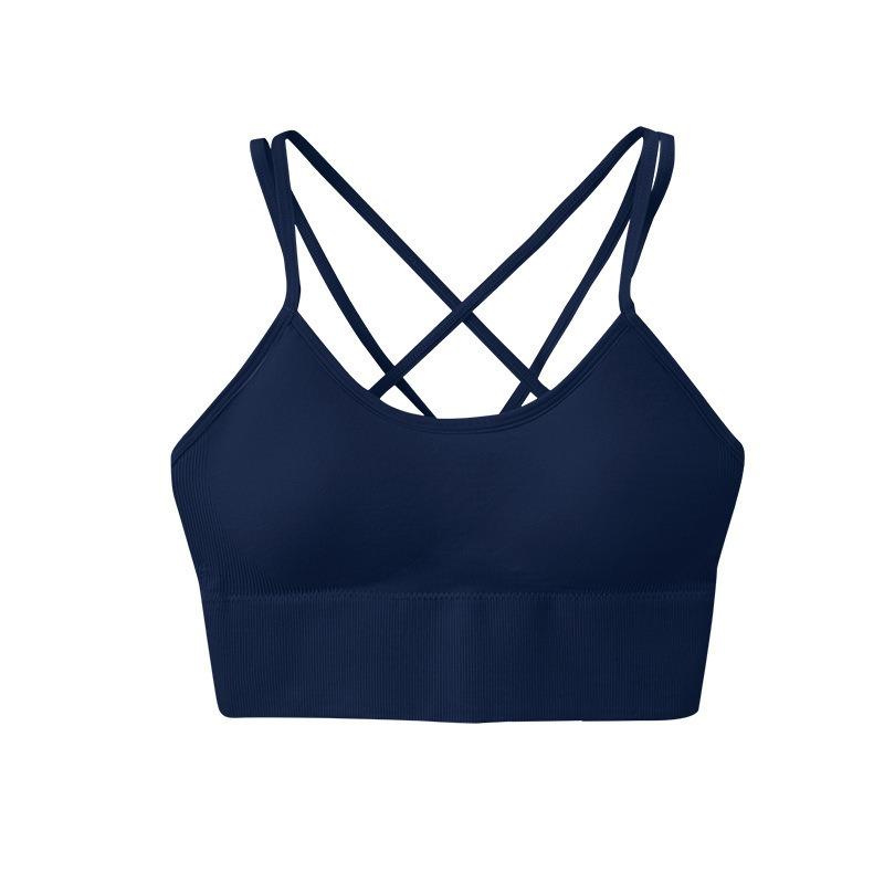 Women Plus Size Shockproof High Support Cross Back Sports Bra For Running Yoga