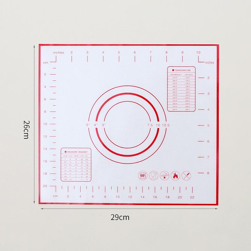 60/50/40cm Silicone Pad Baking Mat Sheet Kneading Dough Mat For Kitchen Rolling Dough Pizza Large Dough Non-Stick Maker Holder