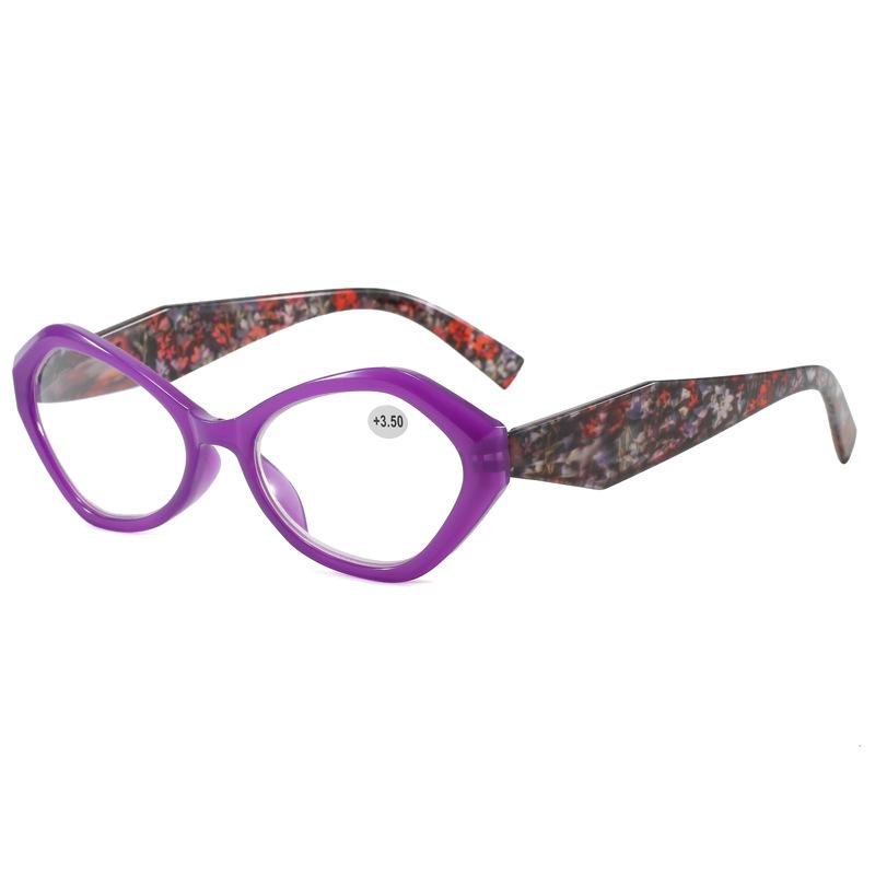 Stilvolle mehrfarbige Lesebrille für Senioren - Modischer Druck, Federscharniere, HD-Gläser
